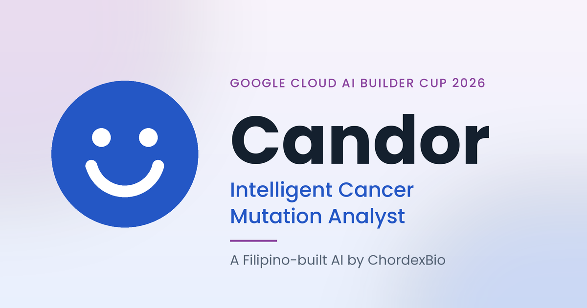 ChordexBio brings Candor, a Filipino-built AI analyst for cancer mutations, to the Google Cloud AI Builder Cup 2026